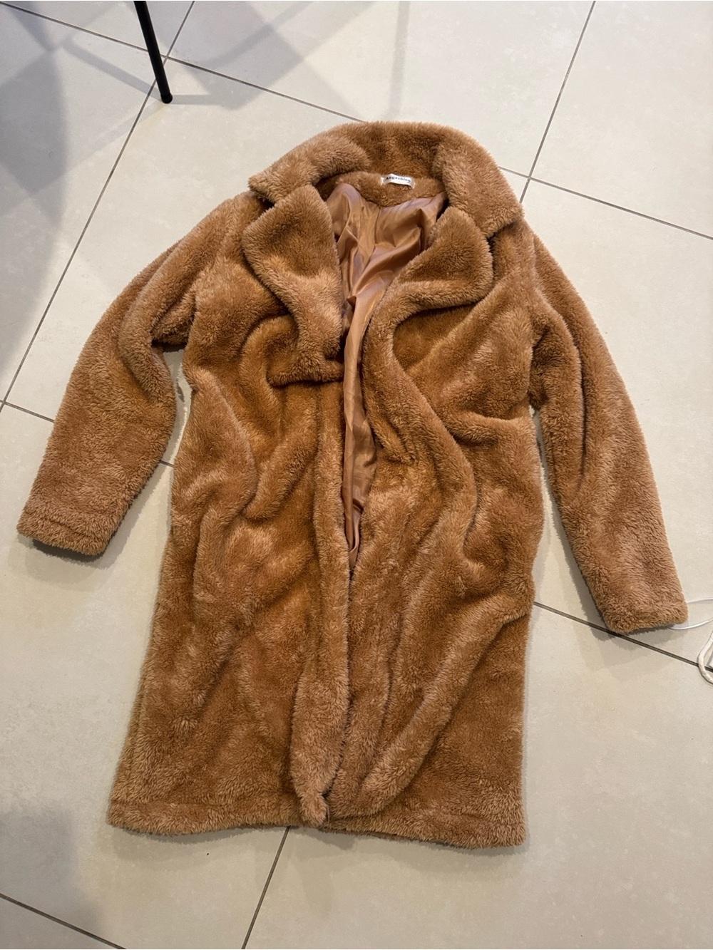 Men's Plush Teddy Coat in Camel - Timeless Comfort